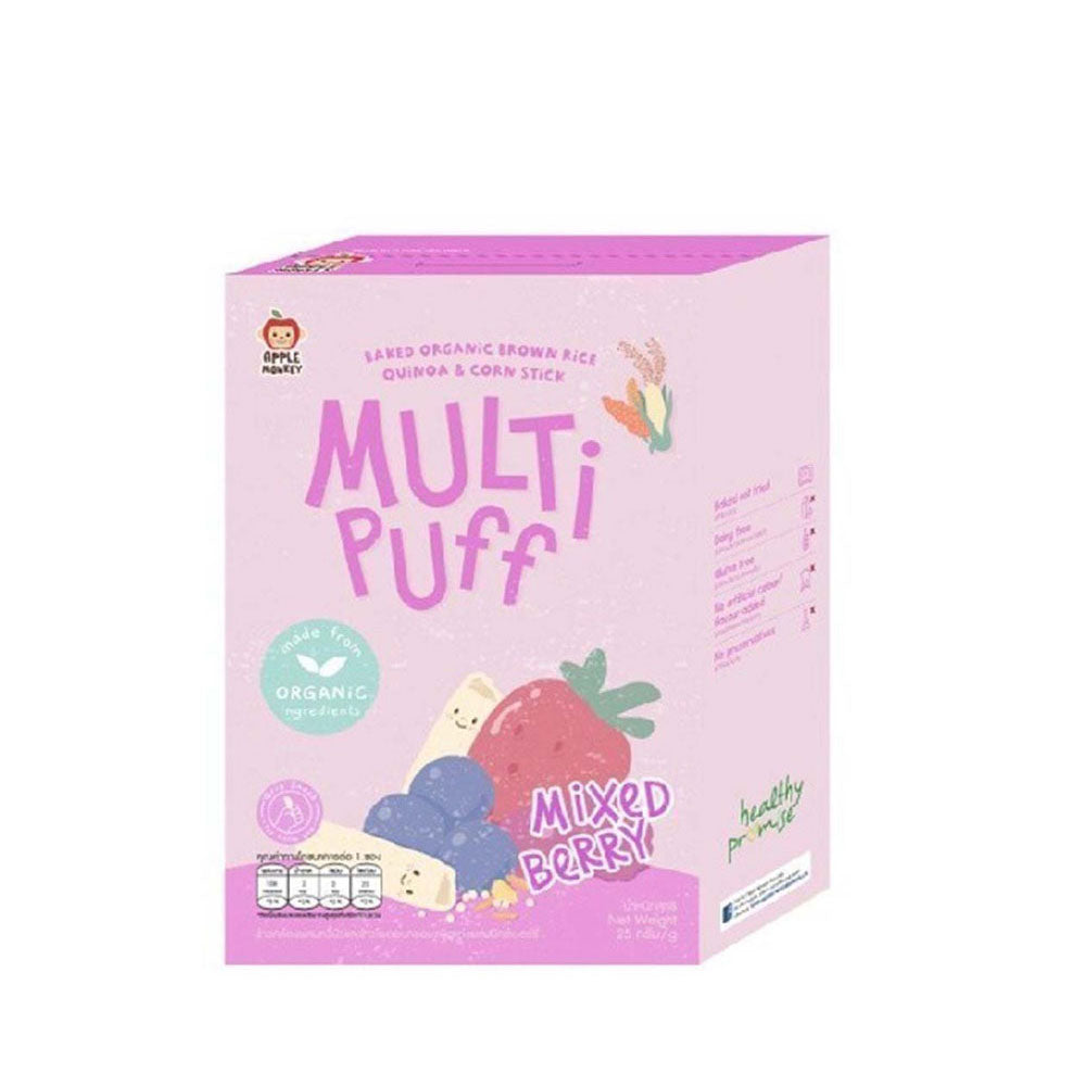 APPLE MONKEY ORGANIC MULTI PUFF MIXED BERRY 25G