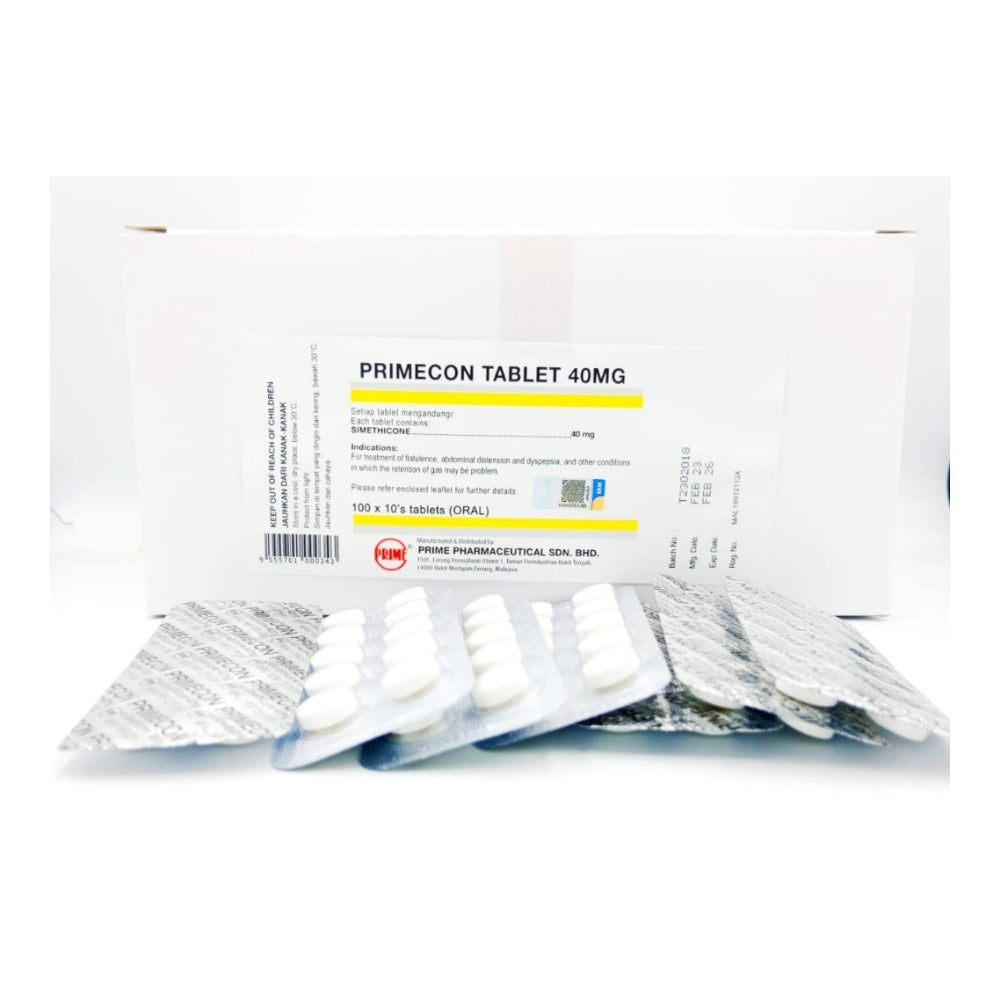 PRIMECON 40MG TAB 10SX100