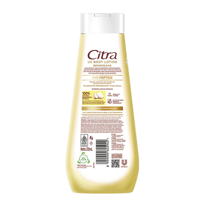 CITRA HAND AND BODY LOTION BENGKOANG NATURAL GLOW UV 210ML
