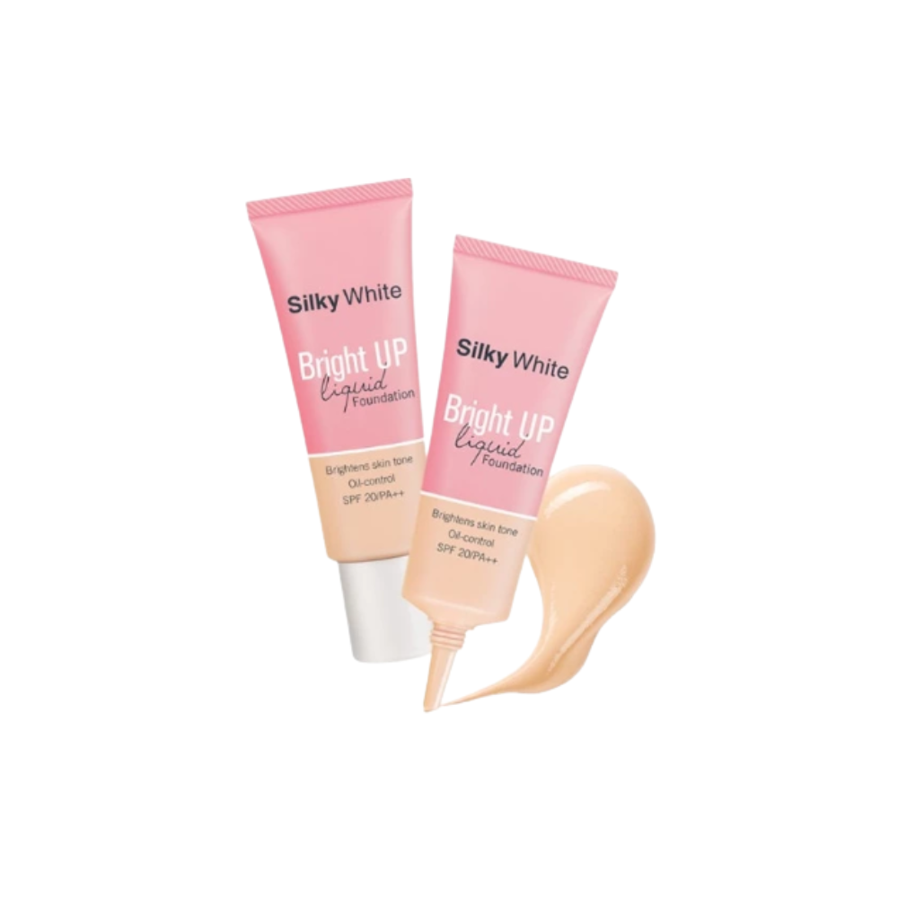 SILKY WHITE BRIGHT UP LIQUID FOUNDATION 03 MEDIUM 25ML