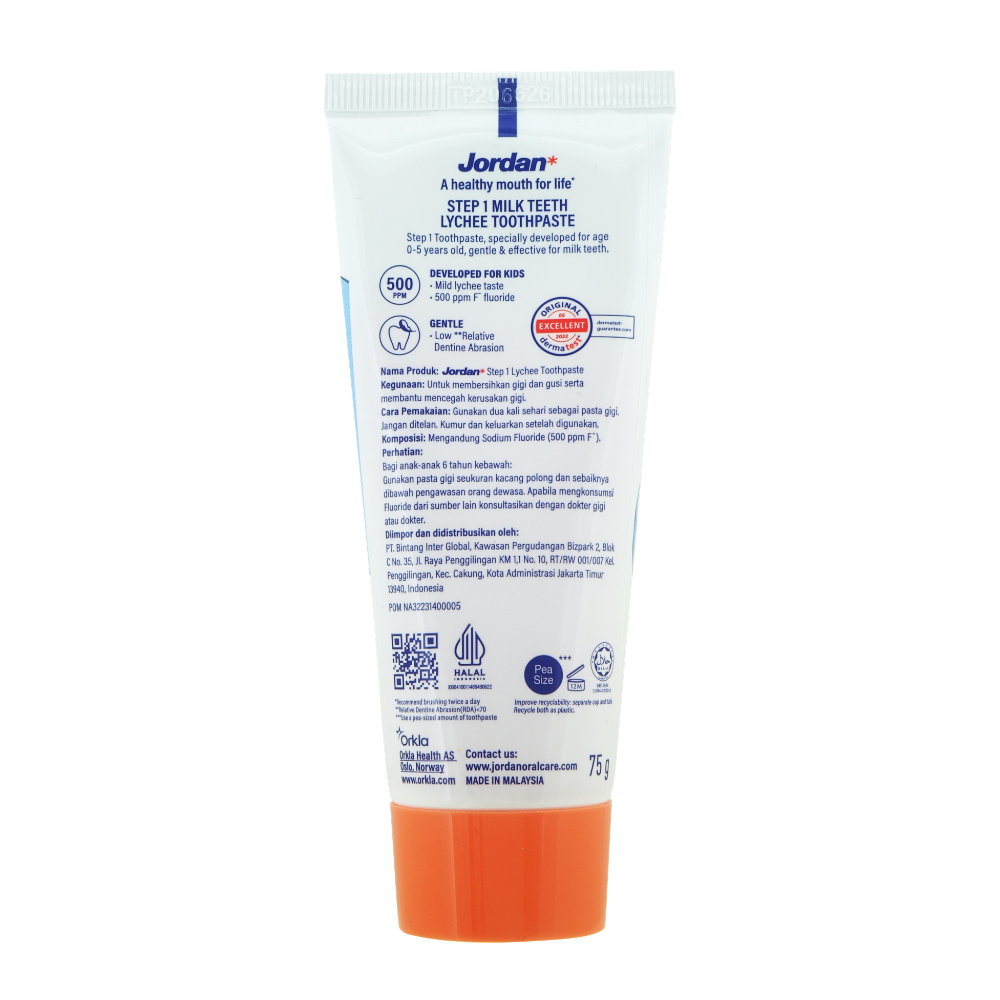 JORDAN STEP 1 LYCHEE TOOTHPASTE 75G