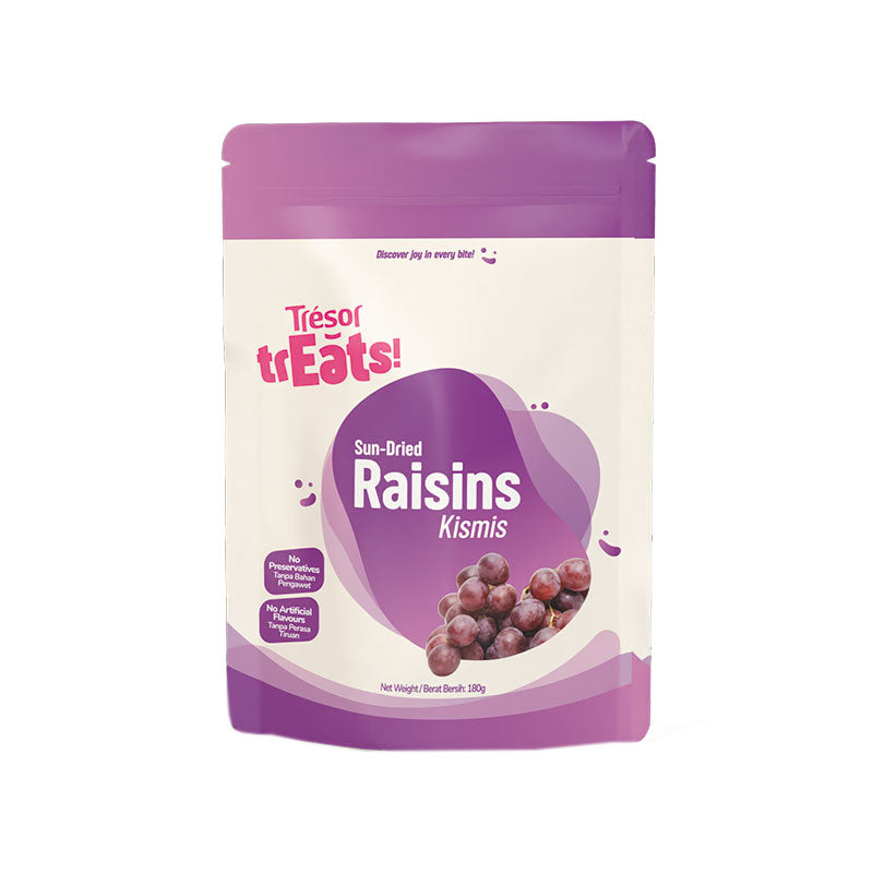 TRESOR TREATS SUN-DRIED RAISINS 180G