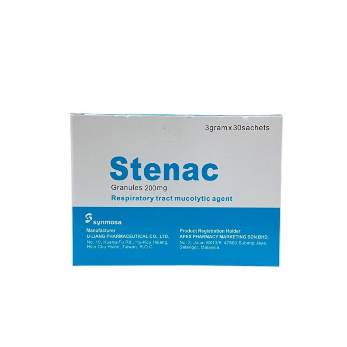 STENAC 200MG GRANULES 30S