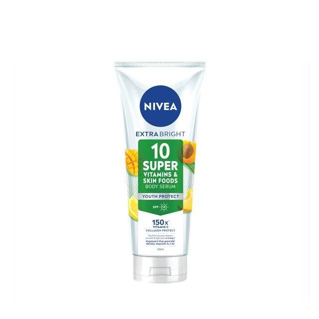 NIVEA EXTRA BRIGHT 10 SUPER VITAMINS & SKIN FOODS YOUTH PROTECT SERUM 320ML