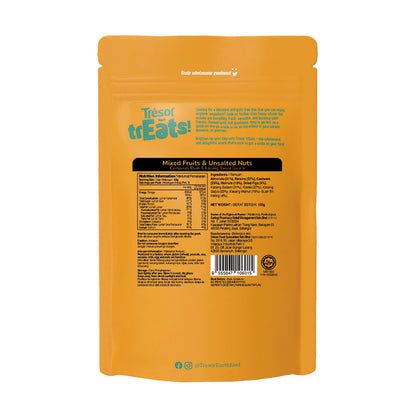 TRESOR TREATS MIXED FRUITS & UNSALTED NUTS 130G