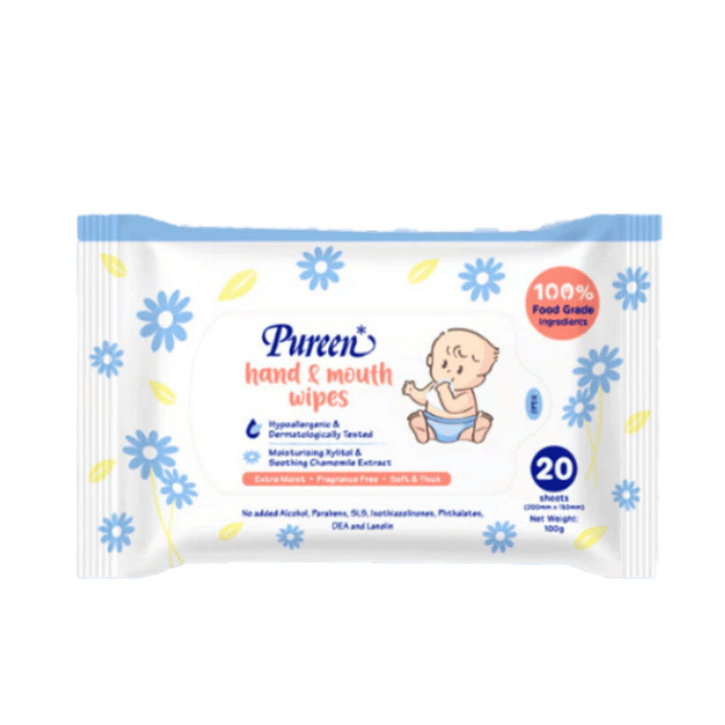 PUREEN HAND & MOUTH WIPES 20SX2