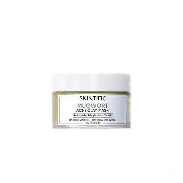 SKINTIFIC MUGWORT ANTI PORES & ACNE CLAY MASK 55G