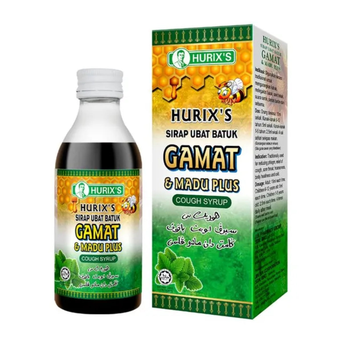 HURIXS SIRAP UBAT BATUK GAMAT&MADU PLUS 180ML