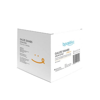 BPOSITIVE GAUZE SWABS 10CMX10CM 8PLY 100S