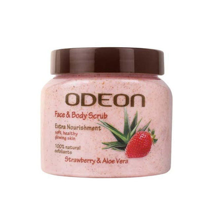 ODEON FACE & BODY SCRUB STRAWBERRY & ALOE VERA 300ML