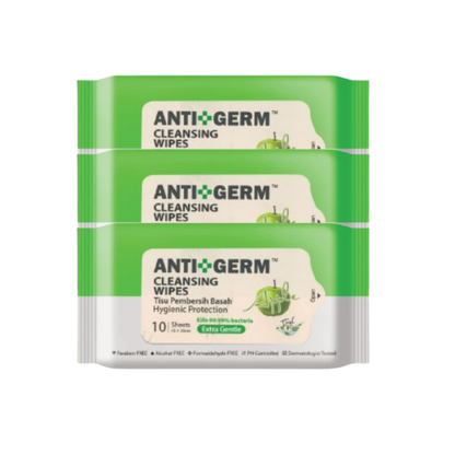 ANTIGERM FRESH APPLE WIPES 10SX3