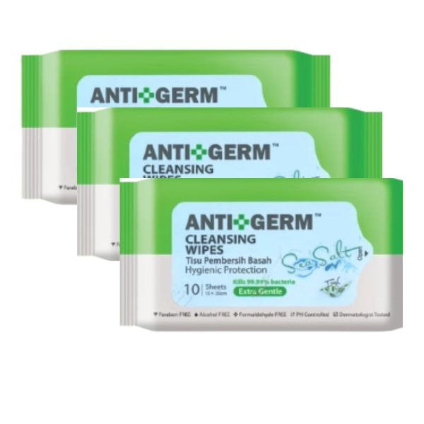 ANTIGERM FRESH SEA SALT WIPES 10SX3