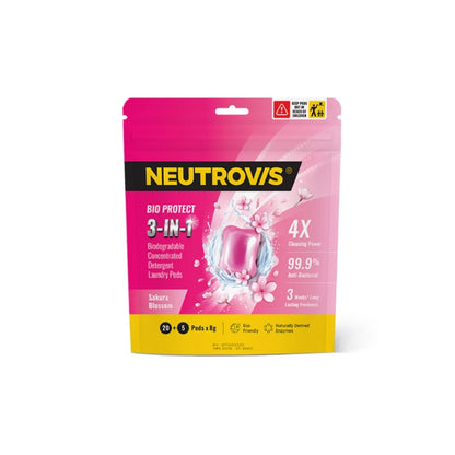 NEUTROVIS 3IN1 CONCENTRATE DETERGENT LAUNDRY PODS SAKURA BLOSSOM 8G 20S+5S
