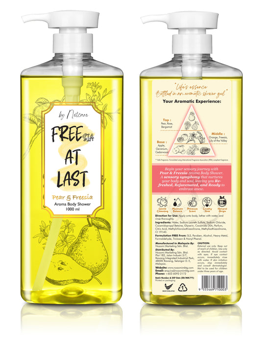 NETCARE AROMA BODY SHOWER PEAR & FREESIA 1000ML