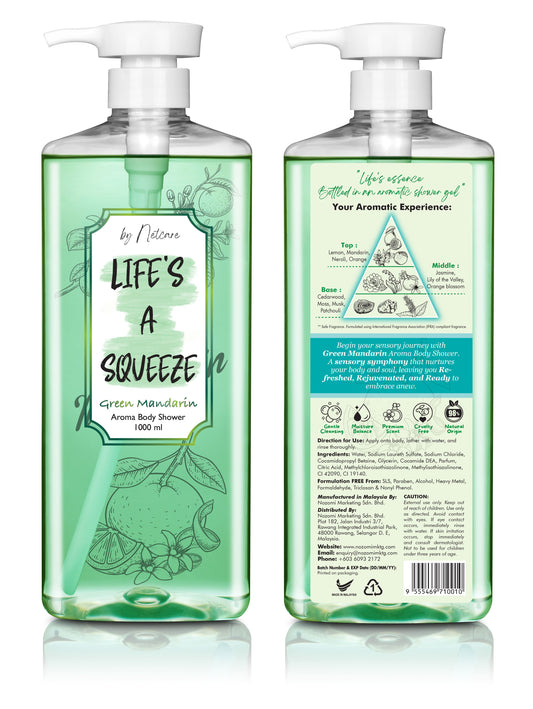 NETCARE AROMA BODY SHOWER GREEN MANDARIN 1000ML