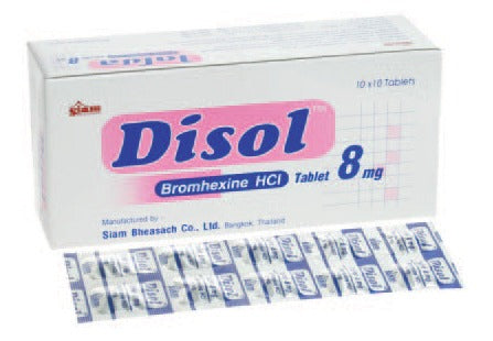 DISOL BROMHEXINE 8MG TABLET 10SX10