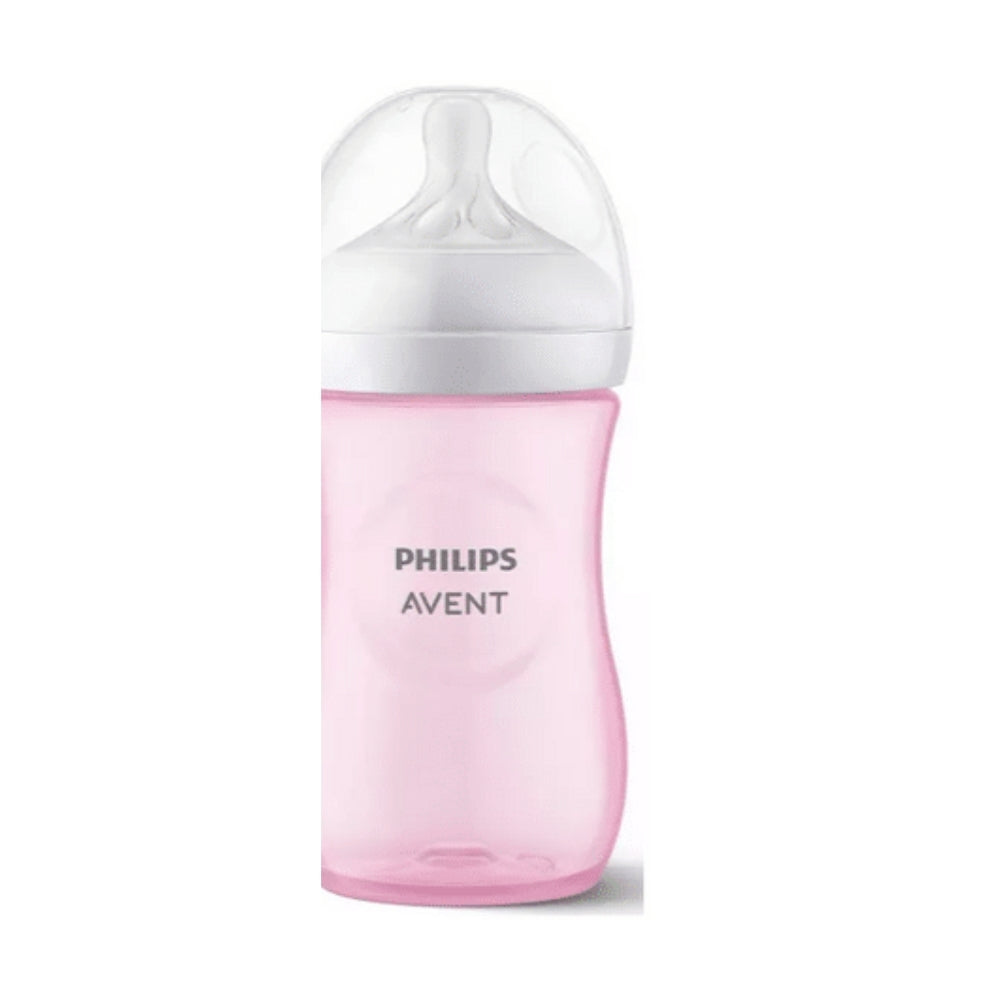 AVENT NATURAL RESPONSE BOTTLE 260ML/9OZ PINK