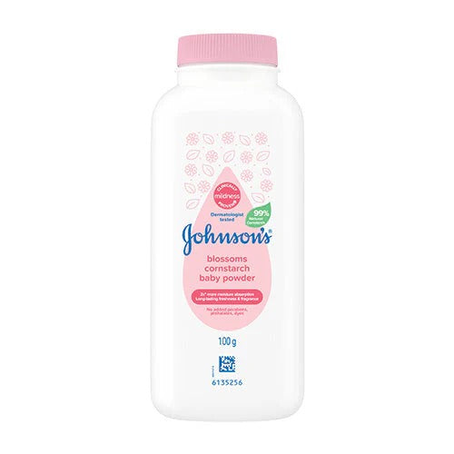 JOHNSONS BABY CORNSTARCH POWDER BLOSSOM 100G