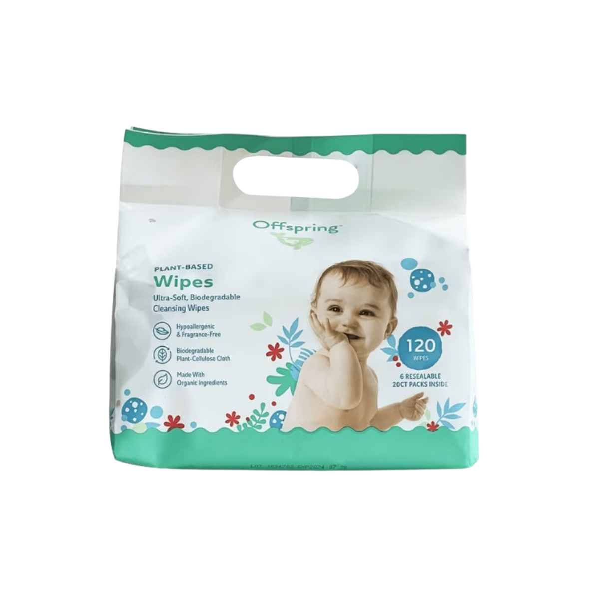 OFFSPRING PLANT-BASED WIPES 20SX6