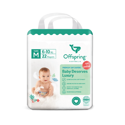 OFFSPRING FASHION TAPE DIAPERS M 22S