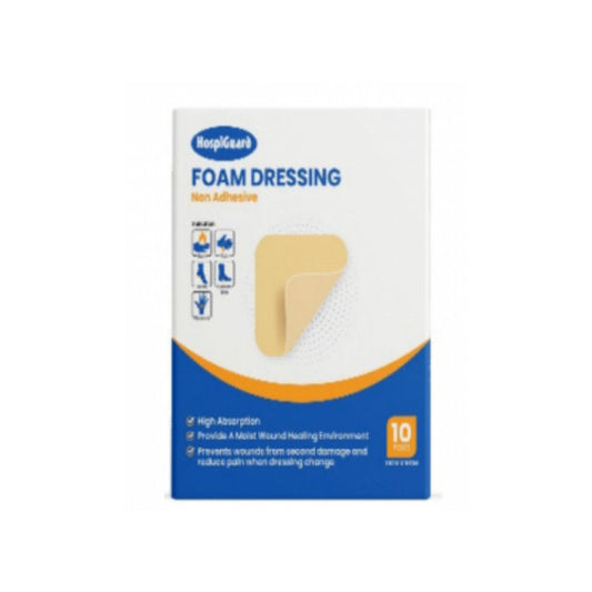 HOSPIGUARD FOAM DRESSING (NON ADHESIVE) 10CMX10CM 10S