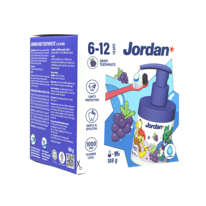 JORDAN KIDS TOOTHPASTE STEP 2 GRAPE 188G (PUMP)