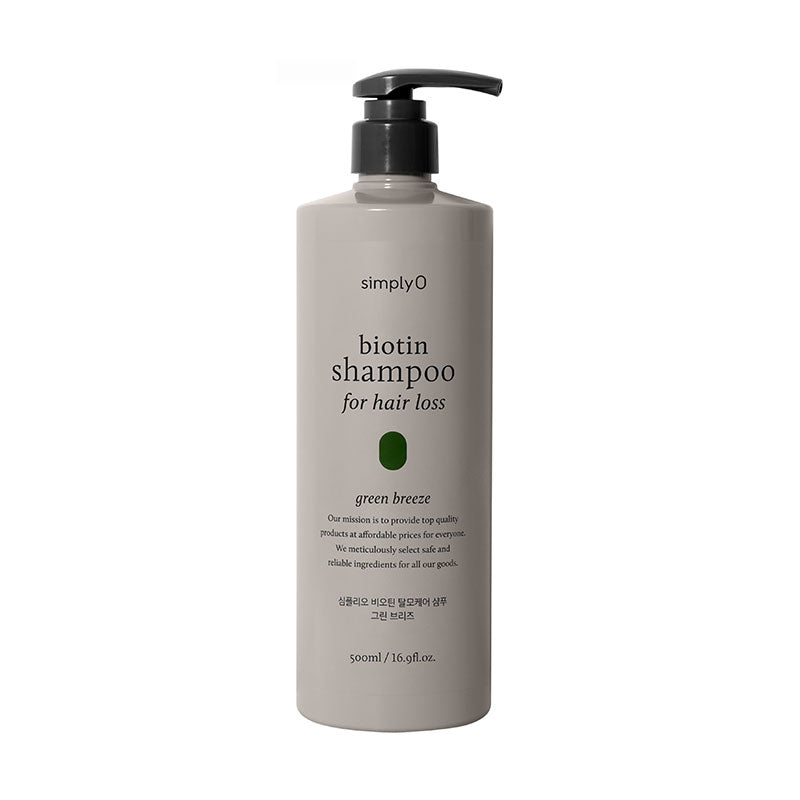 SIMPLY O BIOTIN SHAMPOO FOR HAIR LOSS GREEN BREEZE 500ML