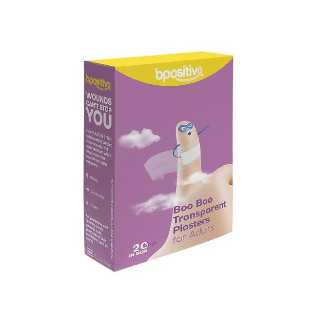 BPOSITIVE BOO BOO TRANSPARENT STRIPS FOR ADULTS 20S