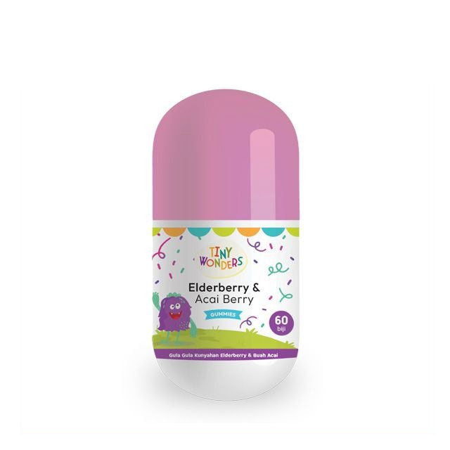 TINY WONDERS ELDERBERRY & ACAI BERRY GUMMIES 60S