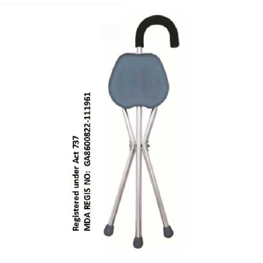 HOSPIGUARD FOLDABLE TRIPOD CANE SEAT W/ APPLE SHAPED (MY09111LA)