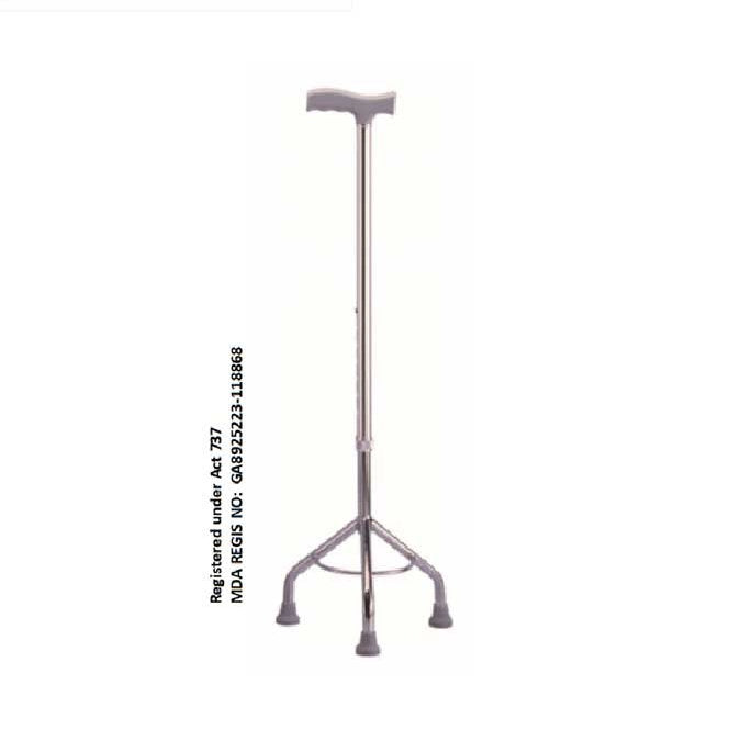 HOSPIGUARD HEIGHT ADJUSTABLE TRIPOD QUAD CANE (MY09261-T)