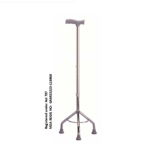HOSPIGUARD HEIGHT ADJUSTABLE TRIPOD QUAD CANE (MY09261-T)