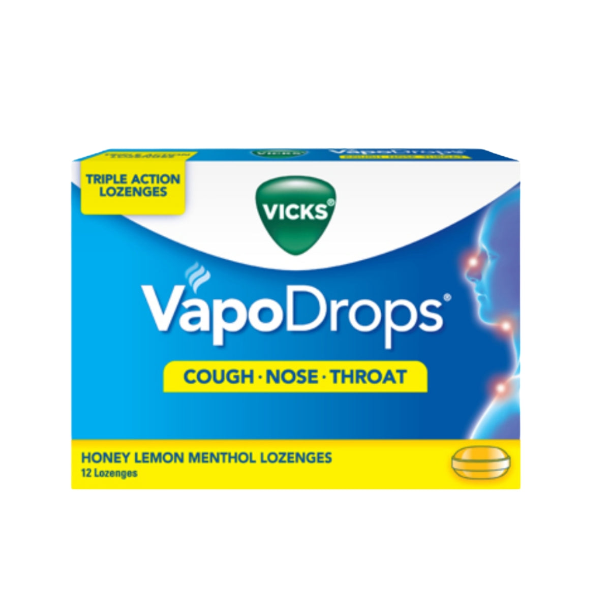 VICKS VAPODROPS HONEY LEMON 12S