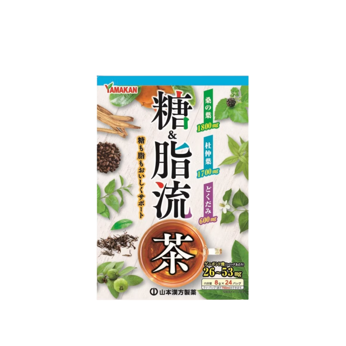 YAMAMOTO MIXED HERBAL TEA SUGAR & OIL FLOW 8G 24S