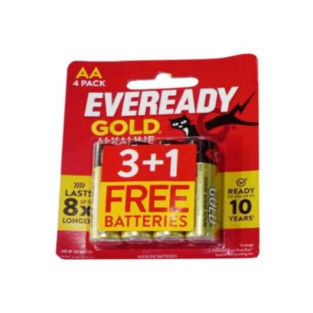 EVEREADY GOLD ALKALINE AA 3S + 1S