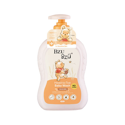 BZU BZU HEAD-TO-TOE BABY WASH OAT & MILK 600ML