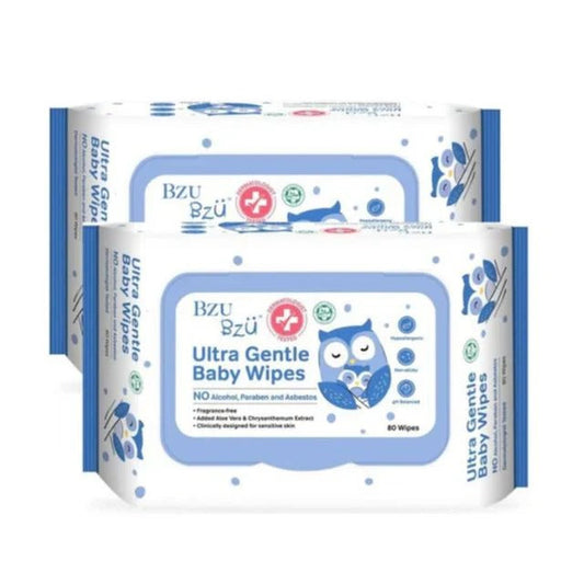 BZU BZU ULTRA GENTLE BABY WIPES 80S X2
