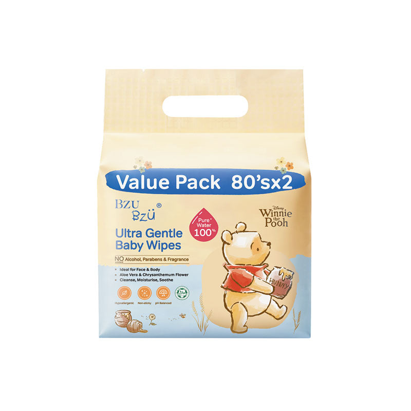 BZU BZU ULTRA GENTLE BABY WIPES 80S X2