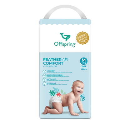 OFFSPRING FEATHER AIR COMFORT TAPE DIAPER M 48S