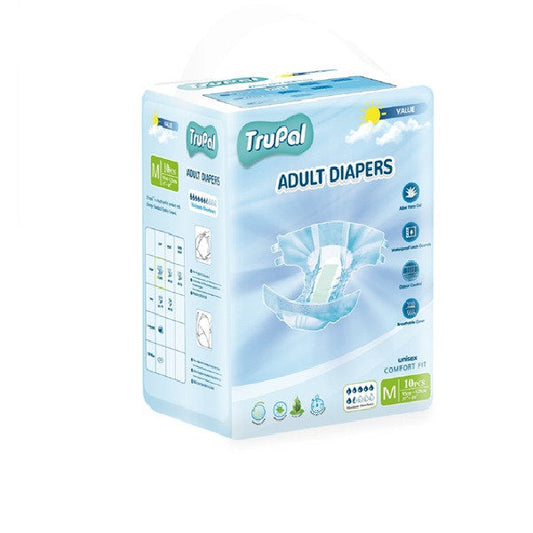 TRUPAL ADULT DIAPERS VALUE M 10S