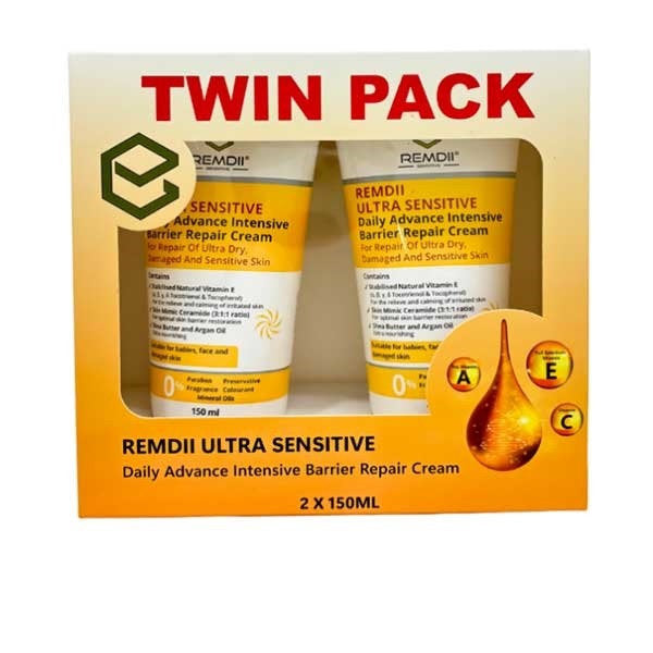REMDII ULTRA SENSITIVE DAILY ADVANCE INT BARRIER REPAIR CREAM 150ML 2S