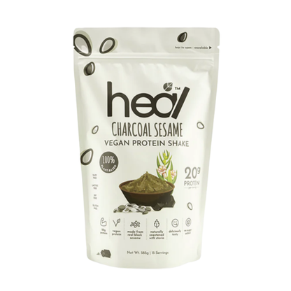 HEAL CHARCOAL SESAME VEGAN PROTEIN SHAKE 585G