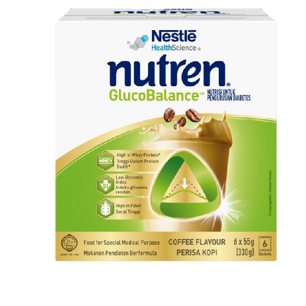 NUTREN GLUCOBALANCE COFFEE 55G 6S