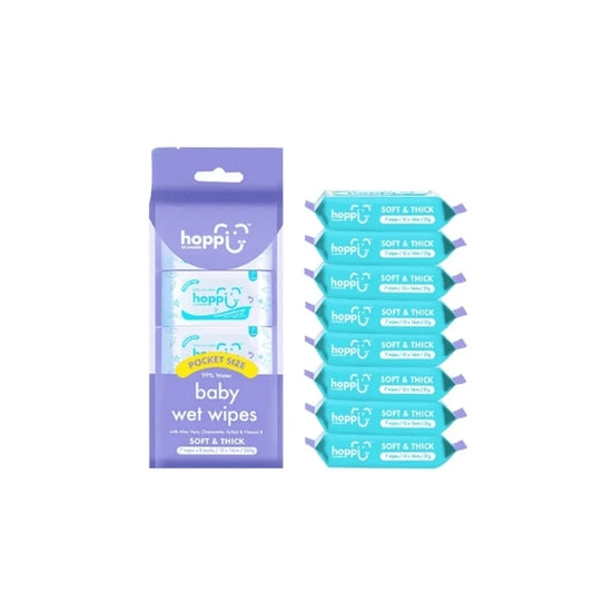HOPPI BABY WET WIPES MINI 7S X 8