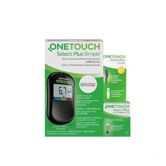 ONETOUCH SELECT PLUS SIMPLE BGM + SELECT PLUS 25S + DELICA PLUS LANCET 25S
