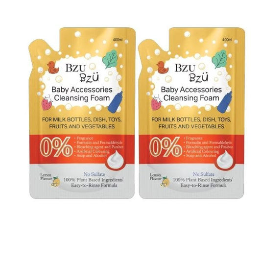 BZU BZU BABY ACCESSORIES CLEANSING FOAM LEMON REFILL 400MLX2