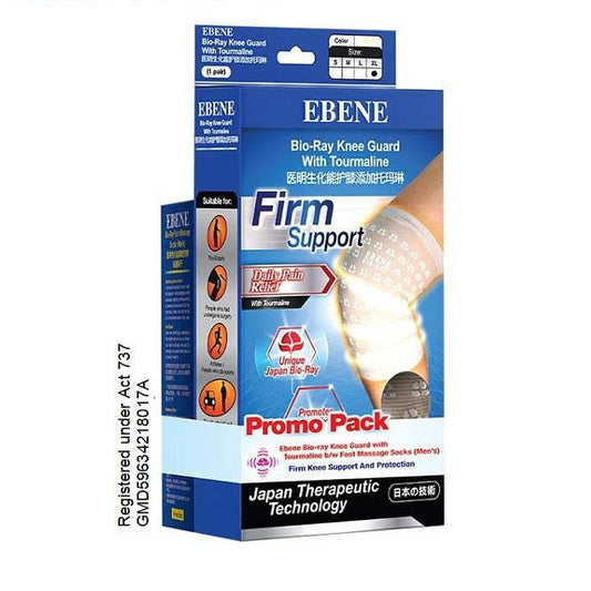 EBENE BIO RAY KNEE GUARD W/TOURMALINE +MEN SOCKS XL