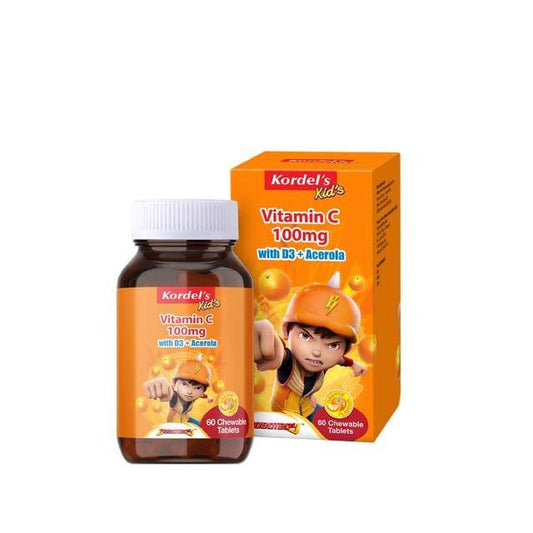 KORDELS KIDS VIT C 100MG+D3+ACEROLA 60S