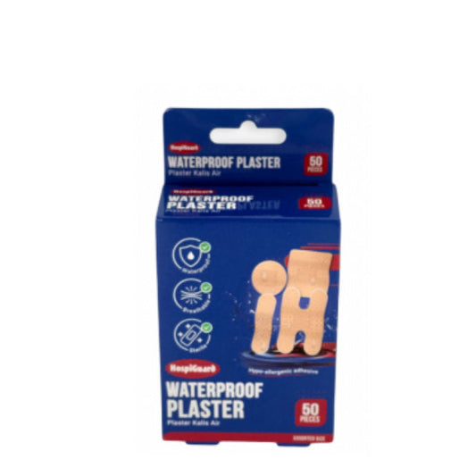 HOSPIGUARD WATERPROOF PLASTER (ASSORTED) 50S (BPW50)