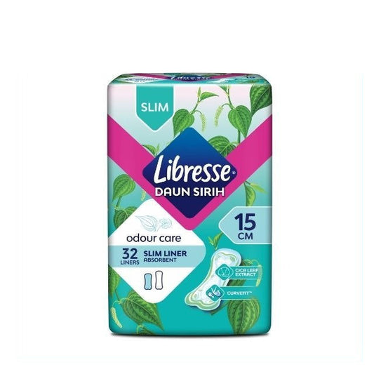 LIBRESSE DAUN SIRIH SLIM LINER ABSORBENT 15CM 32S